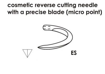 sutura ago tagliente esterno estetica